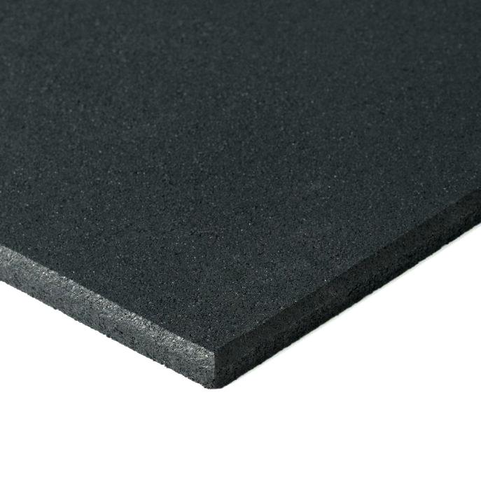 Black Commercial Rubber Gym Floor Tile – 1m x 1m x 15mm